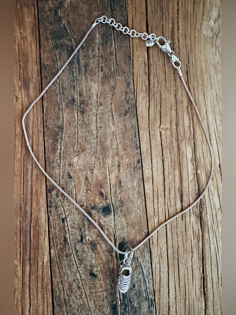 Brighton 🖤 Running Shoe Charm On Mini Charm Necklace